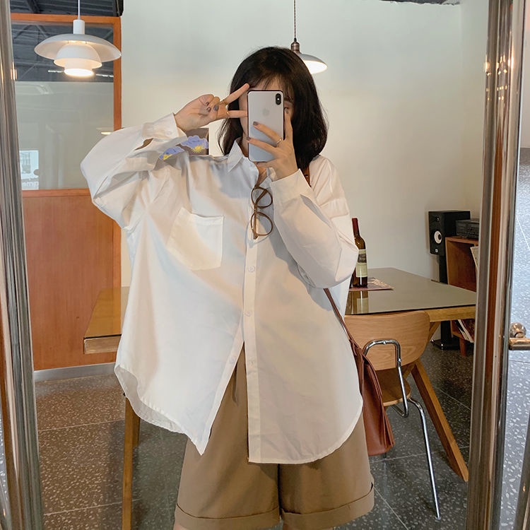Áo Sơ Mi Nữ Dài Tay Phong Cách Hàn Quốc Mới