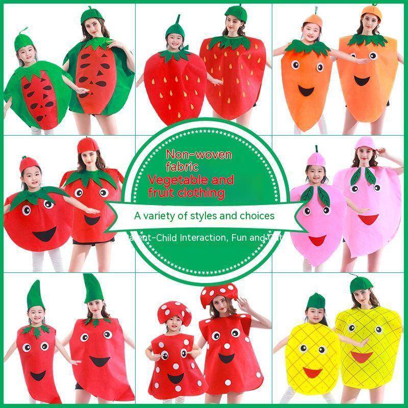 Children's environmental protection clothing Children's fashion show Fruit and vegetable performance clothing Halloween children's clothing