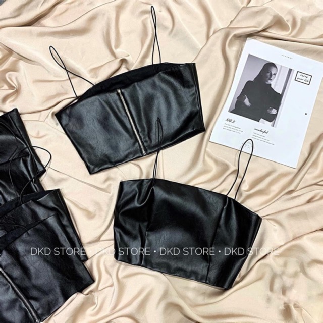 Áo cúp ngực hai dây da khoá đồng m76