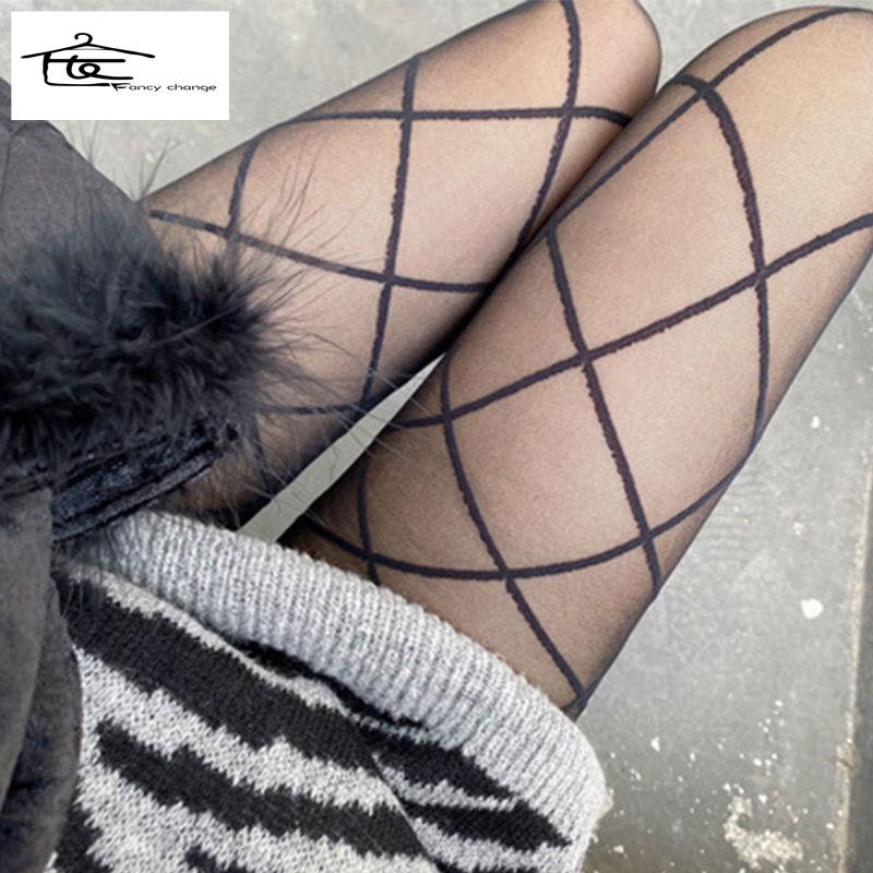 Vớ Lưới Màu Đen Bằng Lụa Phối Ren Thời Trang Quyến Rũ Cho Nữ