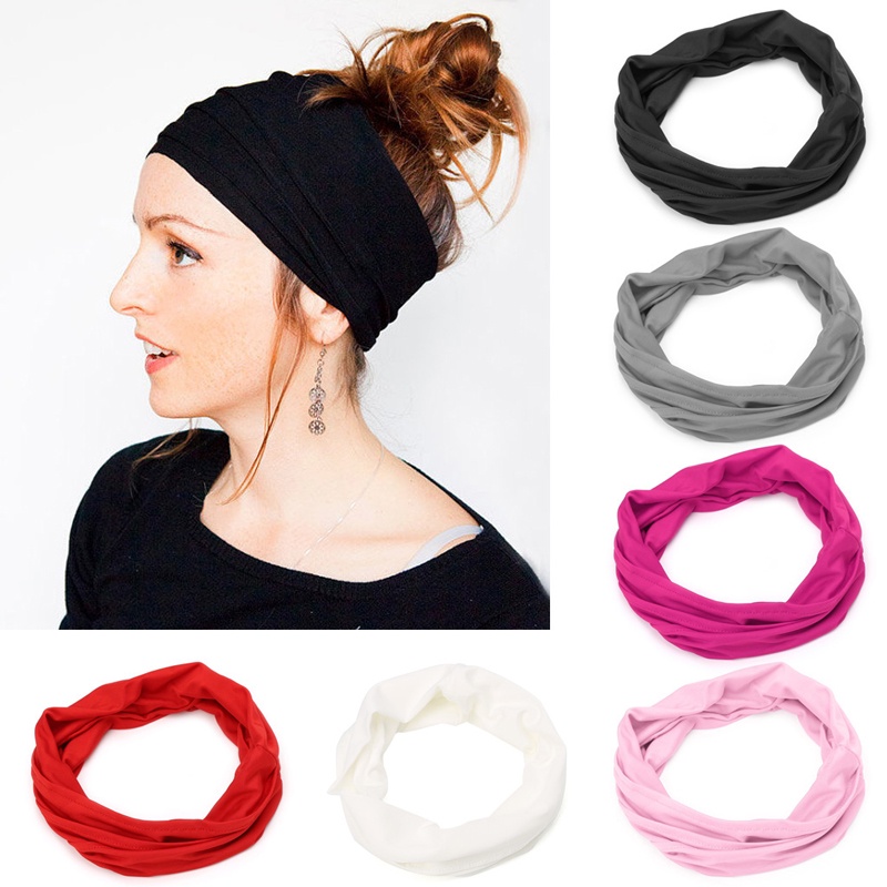 Băng Đô Cài Tóc Co Giãn Mềm Mại Dành Cho Nữ Tập Yoga