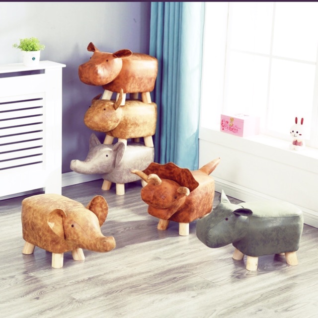 [HÀNG THỬA] Ghế đôn hình thú bọc da siêu cute cho bé | BigBuy360 - bigbuy360.vn