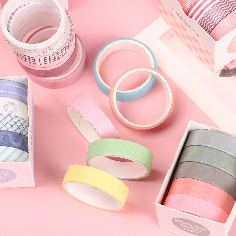 1 Cuộn Băng Dính Washi Họa Tiết Hoạt Hình Trang Trí Sổ Tay