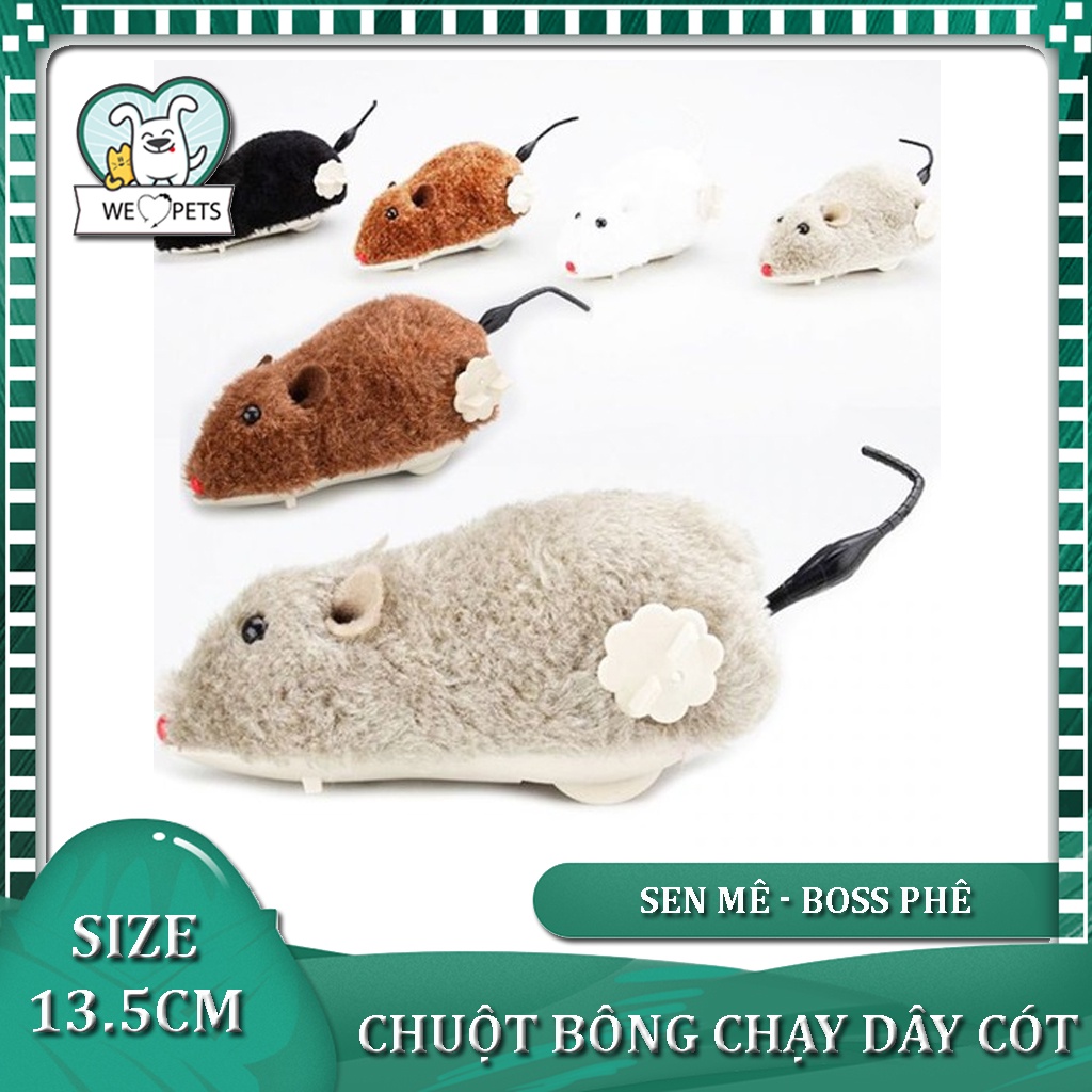 Con chuột bông chạy dây cót ngộ nghĩnh đồ chơi cho thú cưng - Lida Pet Shop