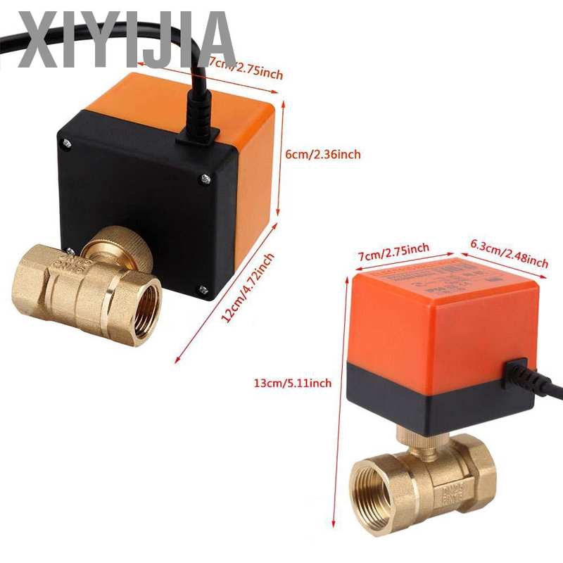 Van điện 2 chiều 3 kênh 1.6mpa Dn15 Dn25 chất liệu đồng thau