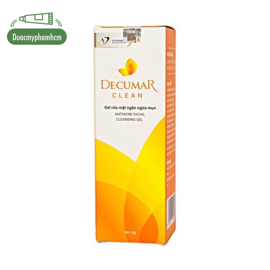 Decumar Clean Gel rửa mặt ngăn ngừa mụn 50gr