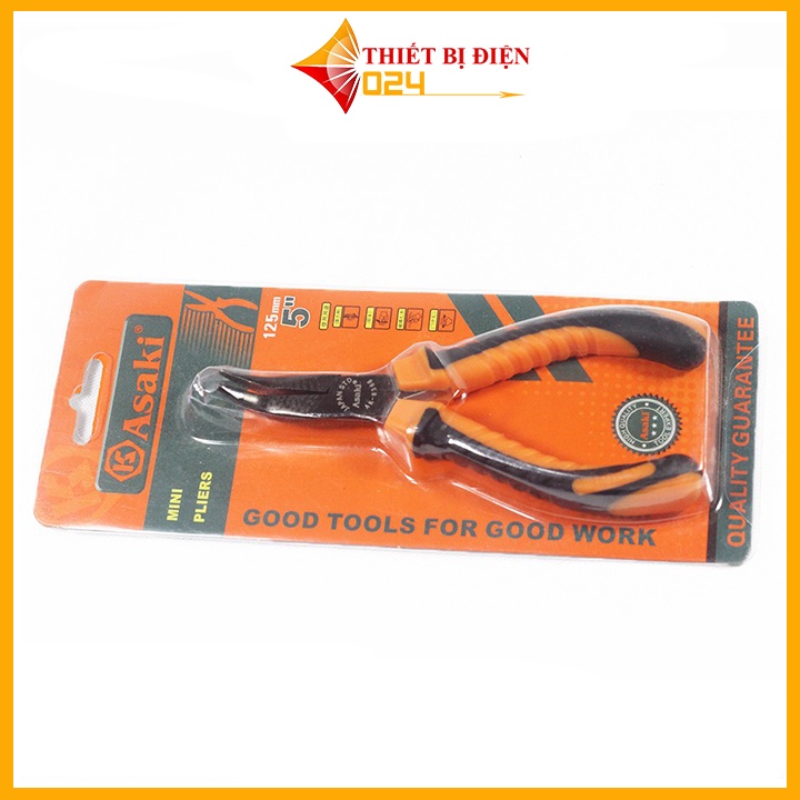 Kìm Nhọn Cong Asaki Ak-8366