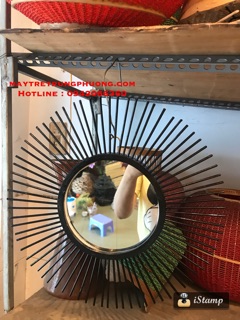 Gương tre trang trí