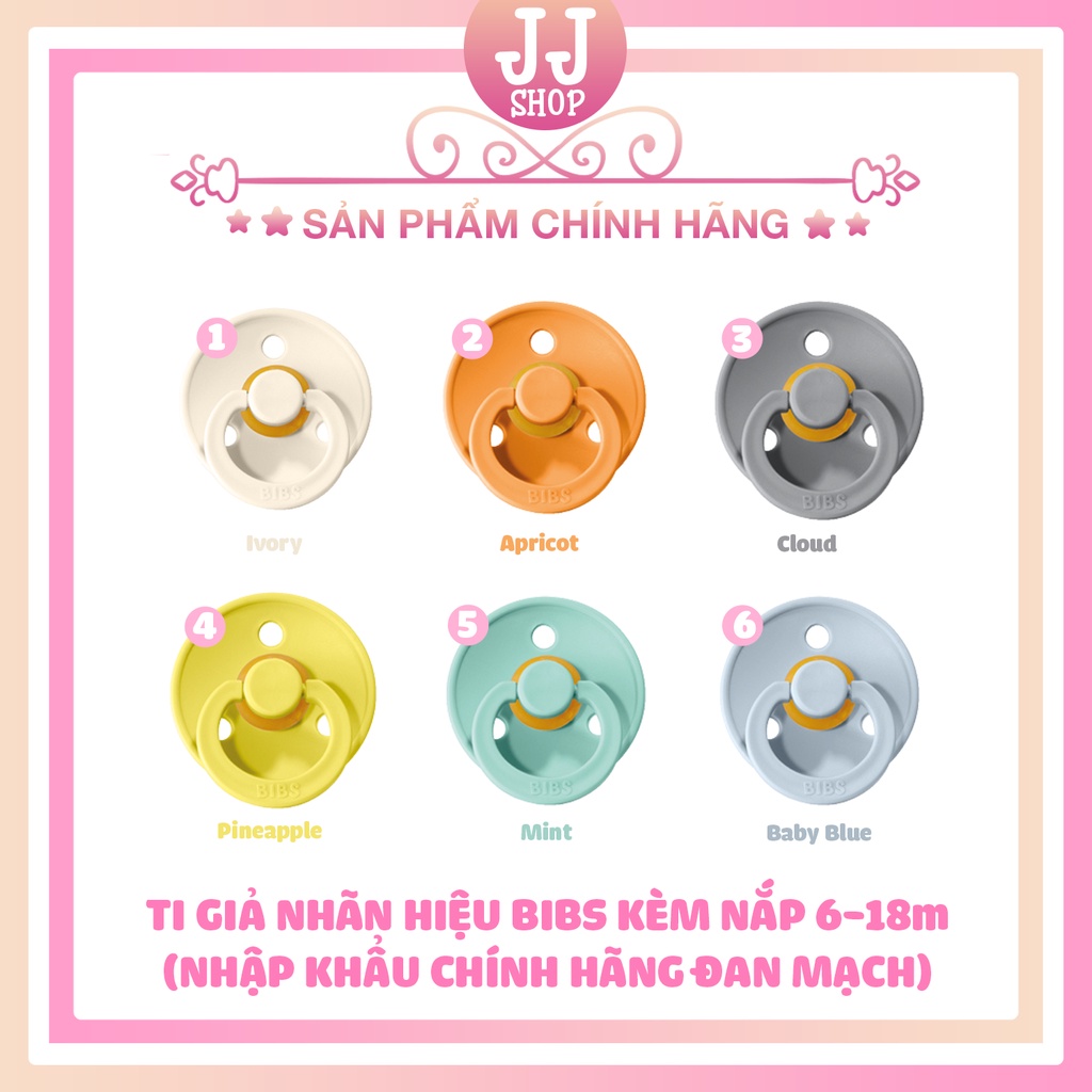 TI GIẢ CAO SU BIBS COLOUR – NHẬP KHẨU HÀN QUỐC [TẶNG KÈM NẮP TRỨNG]