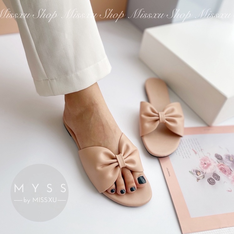 Dép nữ bệt nơ bản lớn thời trang MYSS - DE86