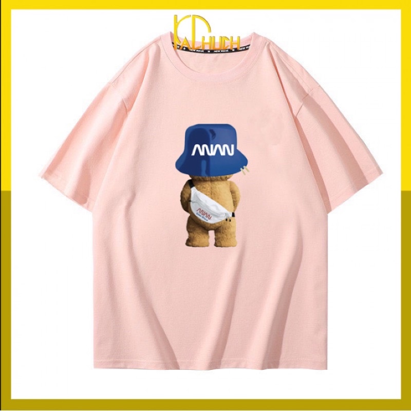 Áo thun tay lỡ form rộng in gấu NASA vải cotton dày dặn chuẩn bán shop