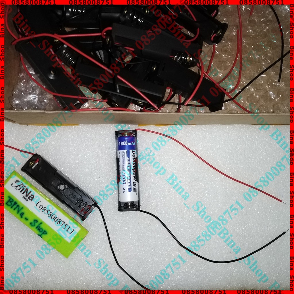 Đế gắn pin AA 1.5V 1 cell có dây tiện dụng