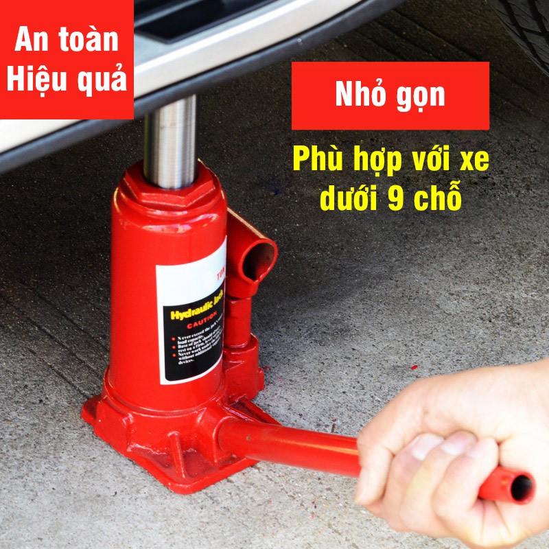 Kích Thủy Lực 2 Tấn Hydraulic Jack Kích Tháo Lốp Ô Tô, Xe Hơi Chuyên Dụng Nhỏ Gọn An Toàn