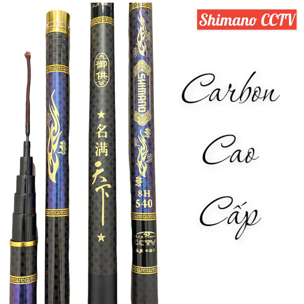 Cần câu tay 8H SHIMANO CCTV cao cấp cacbon bản 2022