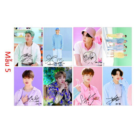 Set 8 card BTS A6 - Kích thước 10x14cm