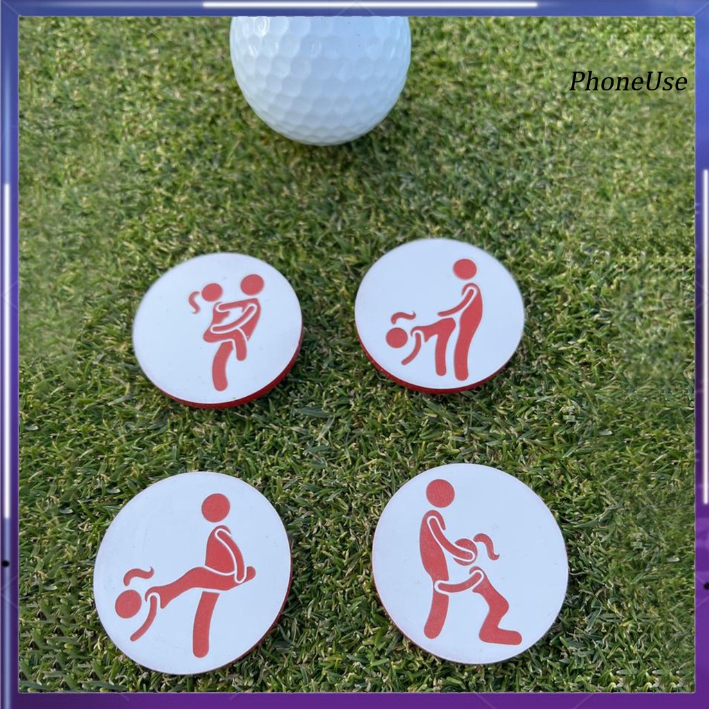 Bộ 4 Dụng Cụ Đánh Dấu Vị Trí Bóng Golf Bằng Gỗ In Họa Tiết Sáng Tạo Phù Hợp Cho Hoạt Động Ngoài Trời