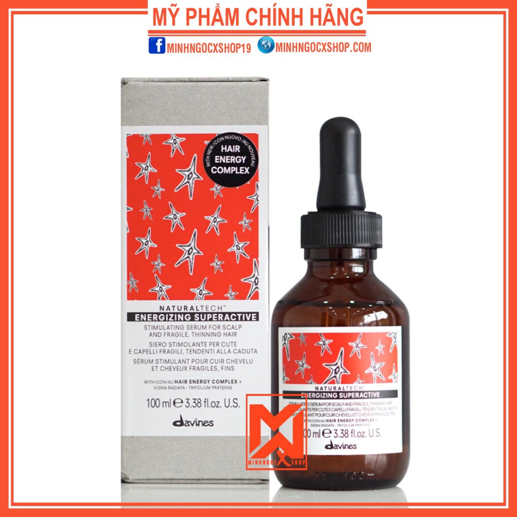 Tinh chất chống rụng kích thích mọc tóc DAVINES ENERGIZING SUPERACTIVE 100ml chính hãng