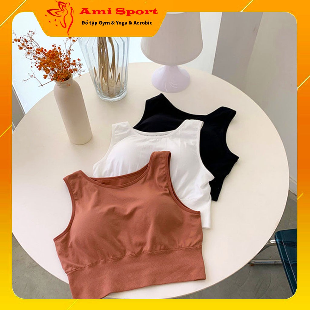 Áo croptop thể thao nữ ôm body co giãn thấm hút mồ hôi Free Size A01