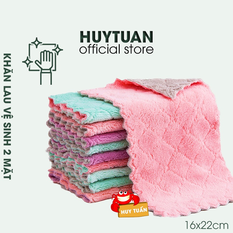 Combo 15 Khăn lau Bếp & Khăn lau Tay 2 Mặt Siêu thấm