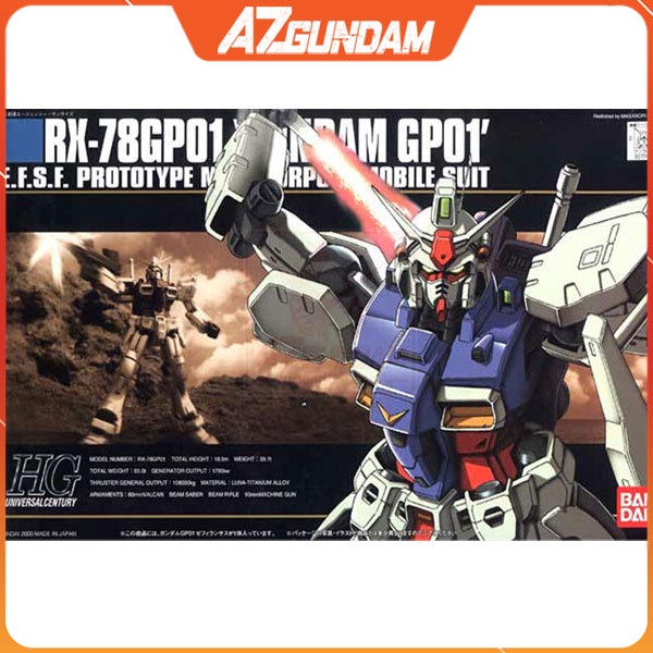 Mô hình lắp ráp HG UC RX-78GP01 Gundam GP01 Tỉ lệ 1/144 Hàng chính hãng Bandai - Nhật Bản