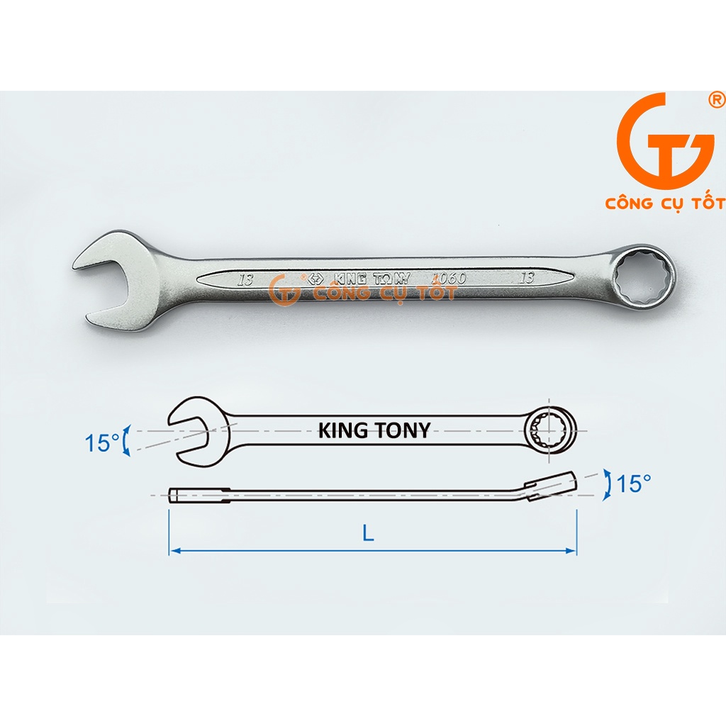 Cờ lê vòng miệng Kingtony 1060-13 Đài Loan 13mm