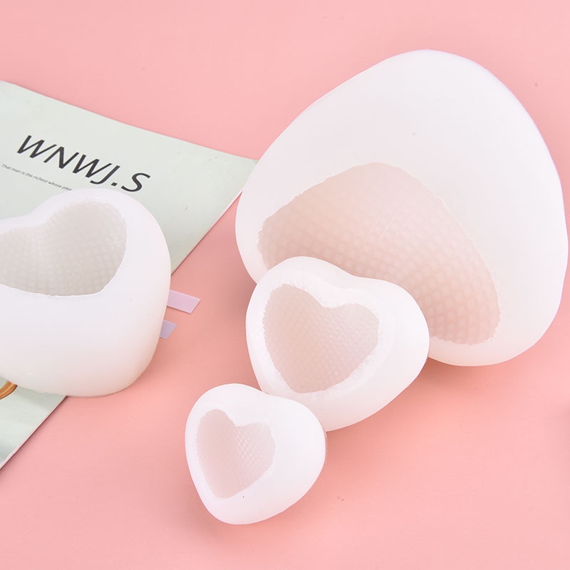 Khuôn Silicone Tạo Hình Trái Tim Làm Nến DIY