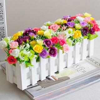 Chùm Hoa Hồng Rose - Hoa Giả Mix Màu Trang Trí Nhà Cửa Lizflower - Hoa nhân tạo vải lụa mềm mại