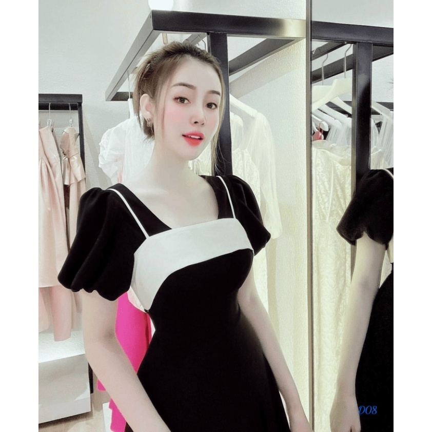ĐẦM NHUNG TAY PHỒNG CỰC XINH CHO CHỊ EM UP thoi trang shop valentina