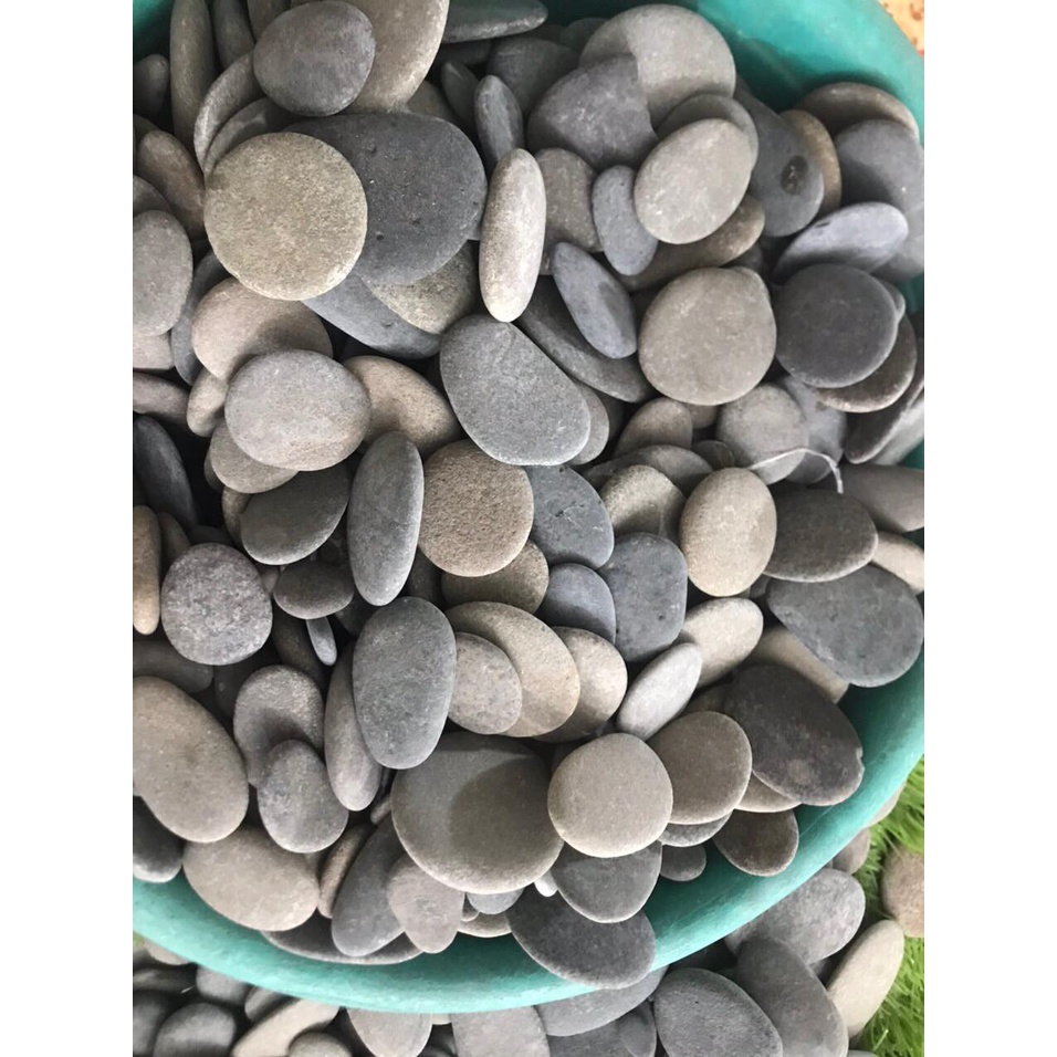 1 kg đá cuội trơn dùng để vẽ tranh đá nhiều size 4-5cm