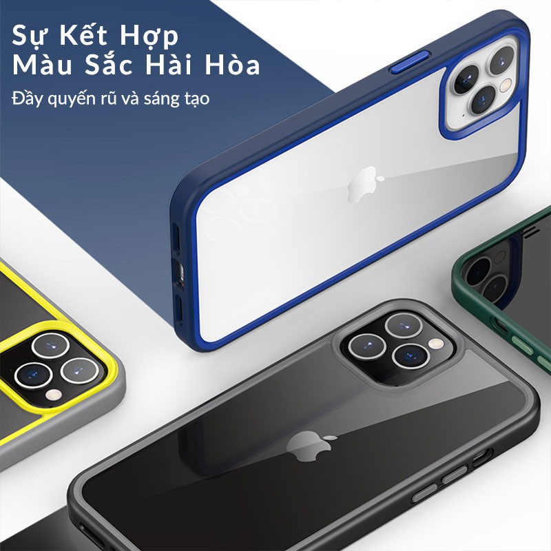 ỐP LƯNG IPHONE CAO CẤP LIKGUS SEXY SERIES CHỐNG SỐC VIỀN MÀU PHỦ MỜ CHỐNG Ố VÀNG 12 PRO MAX 11 PRO MAX