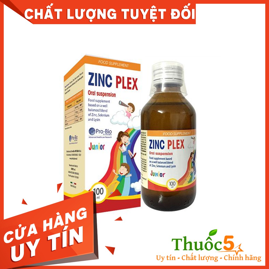 [GIÁ GỐC] ZinC Plex bổ sung kẽm, Selen, Lysin – Tăng đề kháng, bé ăn ngon