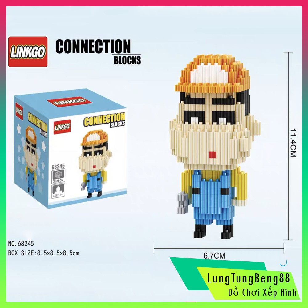 Xếp Hình lego Hãng LinkGo Cao Cấp Shin Cậu Bé Bút Chì Hàng Có Sẵn