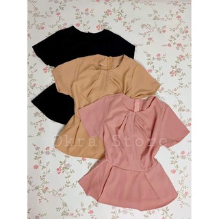 Áo peplum xếp ly kiểu