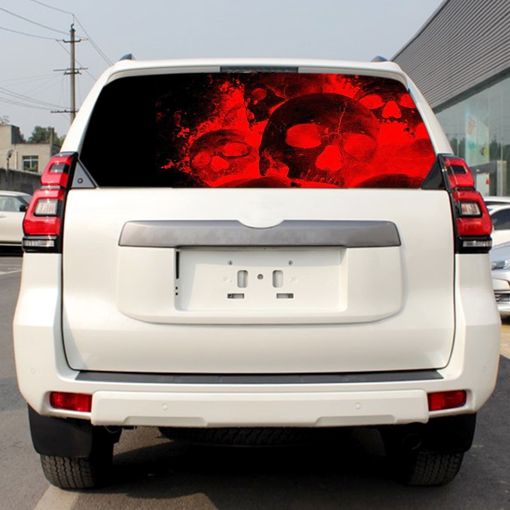 Rehoboth 146x46cm Đối Windshield Pickup xe Surprise 3D phía sau Sticker One Way Vision Chất liệu OEM Unique ORC Thriller Sticker Scary