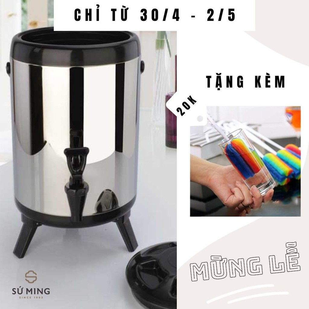 Bình ủ trà 10L 12L. [3 LỚP GIỮ NHIỆT] giữ nhiệt lâu, đủ kích thước 6L 8L 10L 12L