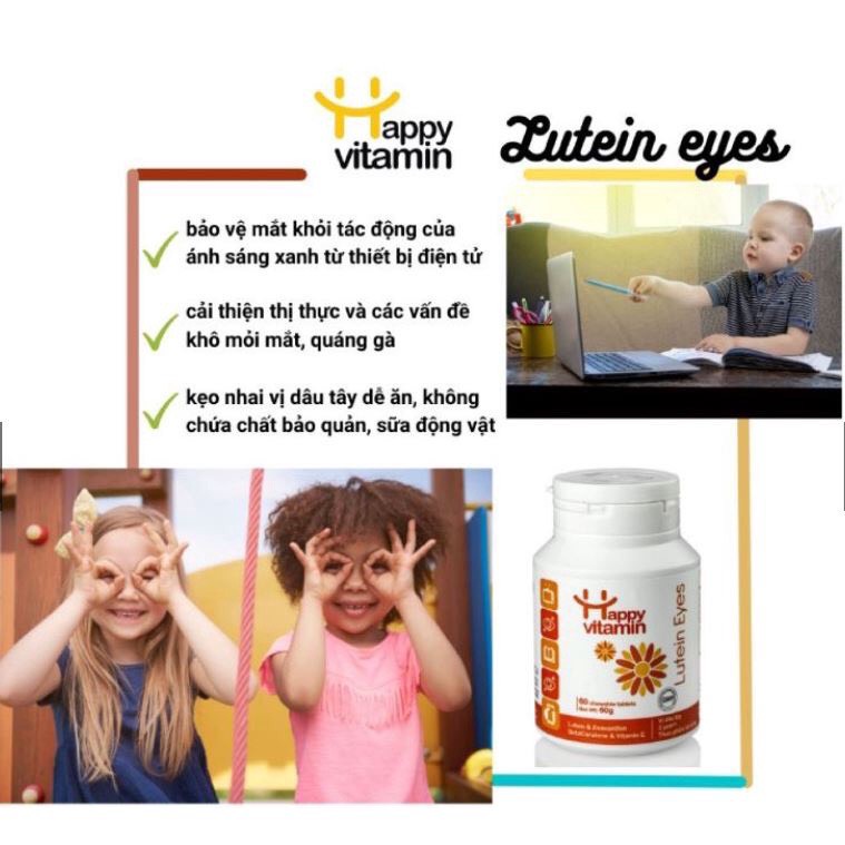 Kẹo Bổ Mắt Happy Vitamin - Cải thiện thị lực, bảo vệ đôi mắt