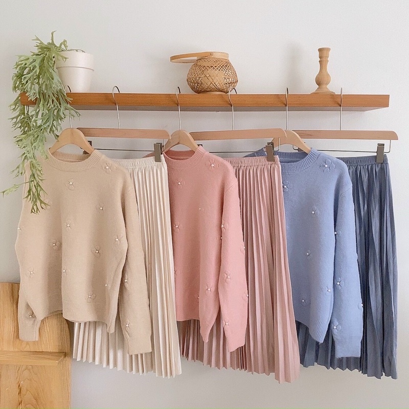 Áo len hoa nhuỵ ngọc