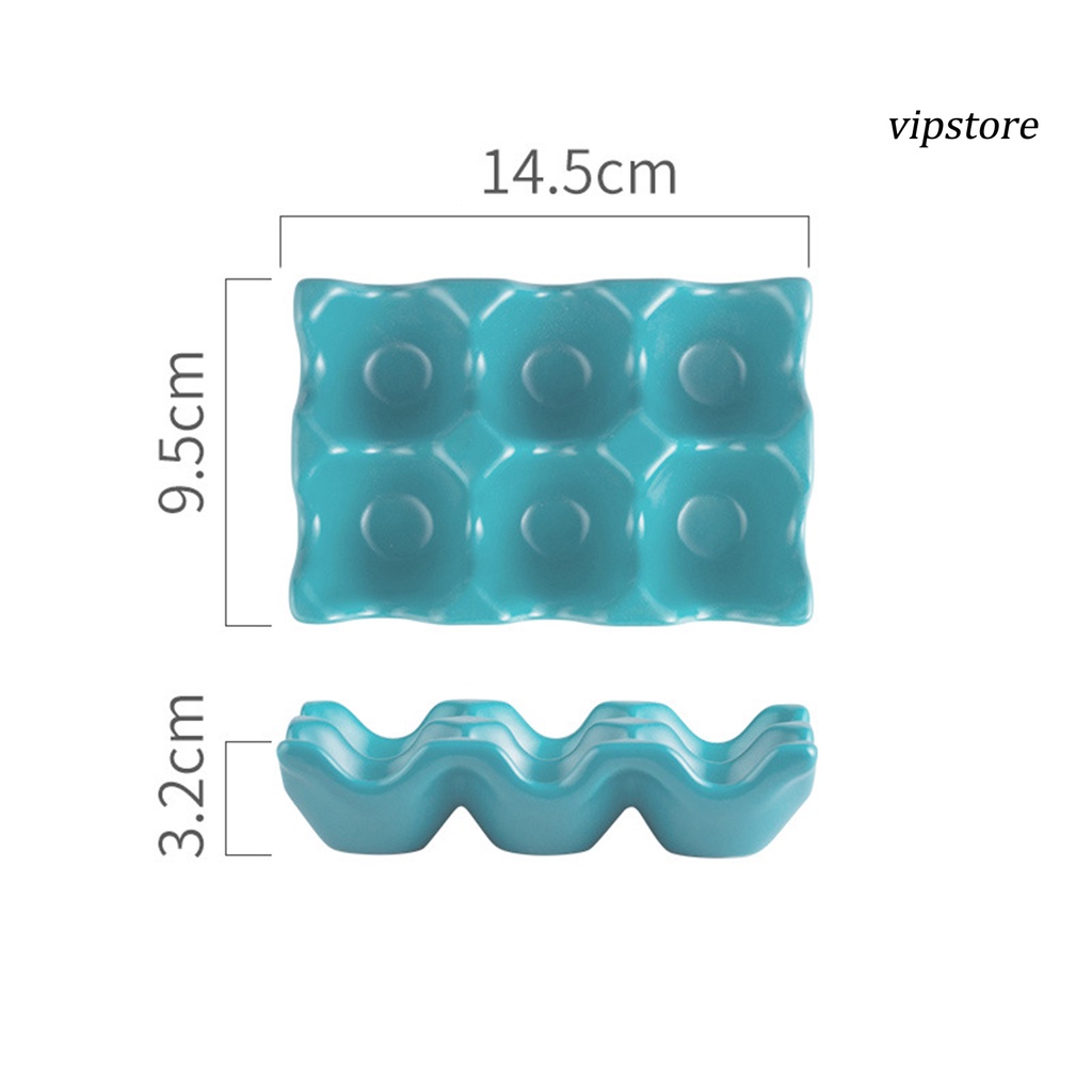 Giá Đỡ Trứng 6 Ngăn Bằng Sứ Chống Trượt Thân Thiện Với Môi Trường Tiện Dụng Cho Nhà Bếp