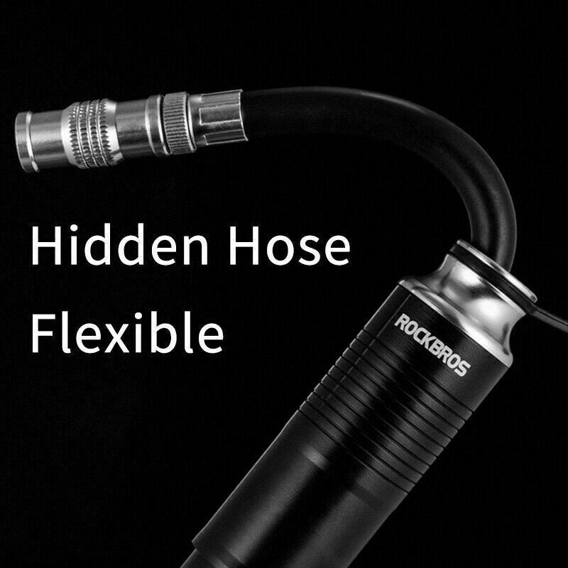【Fulfilled by Shopee】Thiết bị bơm bánh xe đạp ROCKBROS mini phù hợp kép với Presta Schrader bằng hợp kim nhôm