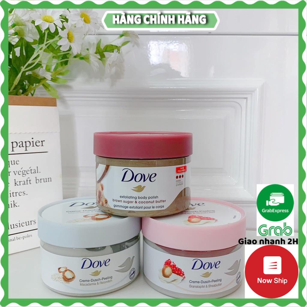 Tẩy Da Chết Body Dove Lựu Đỏ Bản Mỹ Chiết Xuất Từ Thiên Nhiên Giúp Da Mịn Màng - HANA