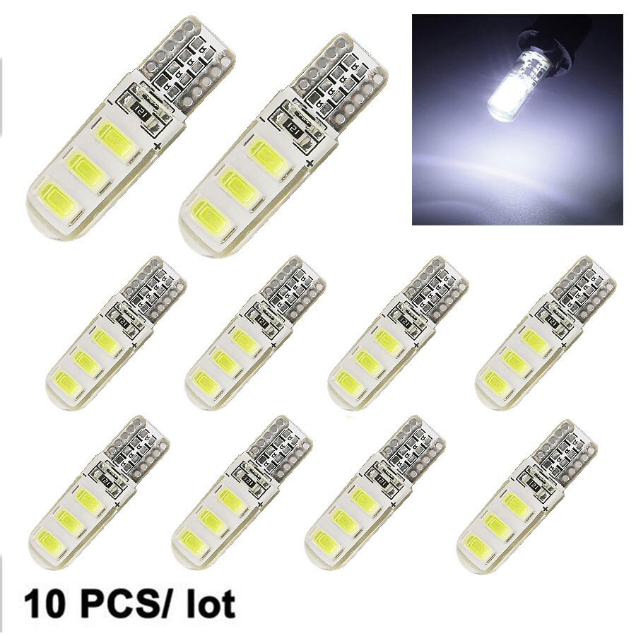 [Mới] Bóng Đèn LED Lắp Thay Thế Đèn Xi Nhan, Demi Xe Máy T10 6 SMD 5730 Silicone DC 12V Cao Cấp