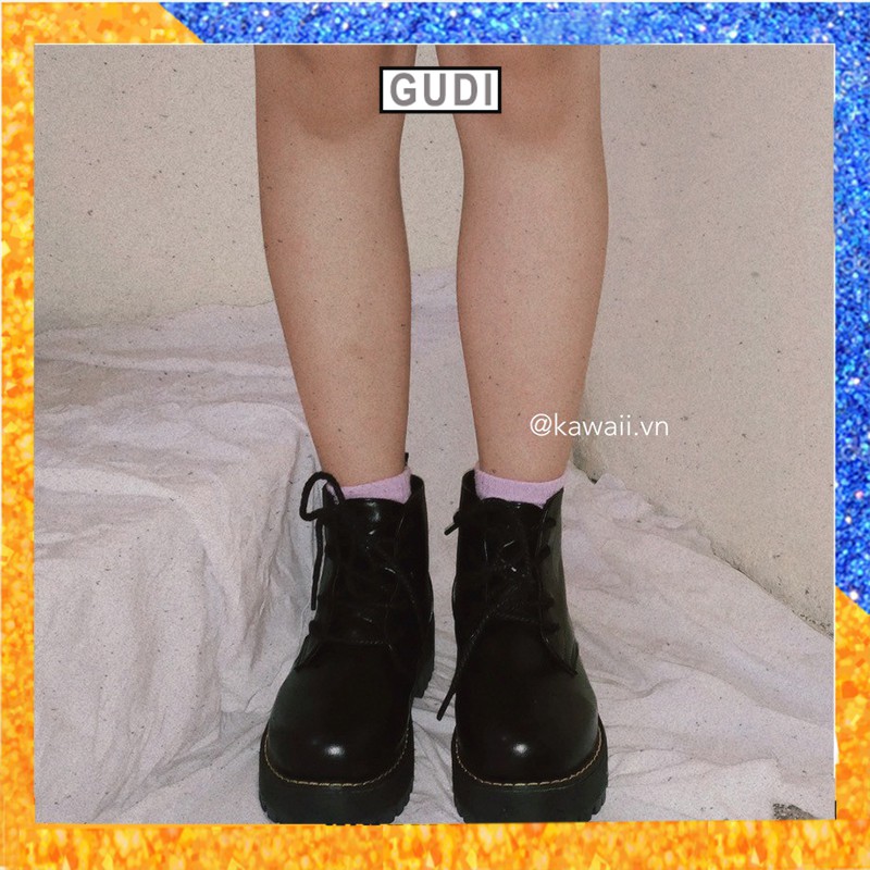 BASIC BOOTS - GIÀY BOOTS CỔ LỬNG ĐẾ 4Cm Chất Da [HÀNG CAO CẤP]