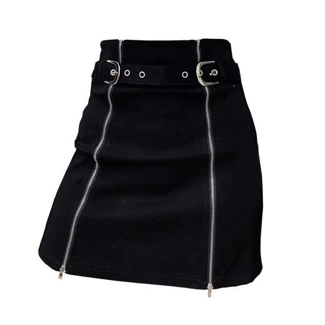 Set đồ ulzzang ( chân váy kéo khoá 2 bên , và áo crt tay bồng ) | BigBuy360 - bigbuy360.vn