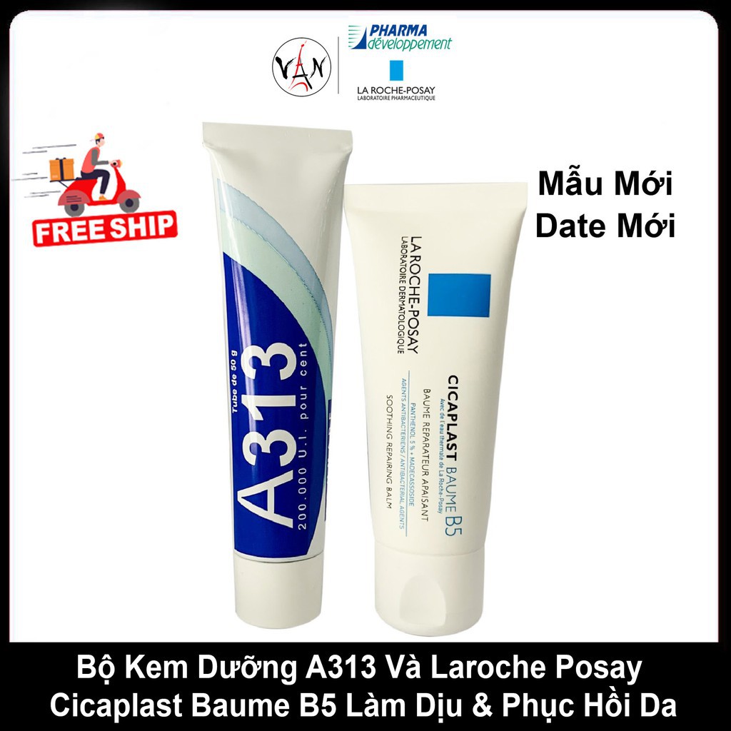 [ Combo A313+b5] Bộ kem dưỡng A313 50ml và la roche posay cicaplast baume B5 40ml làm dịu & phục hồi da