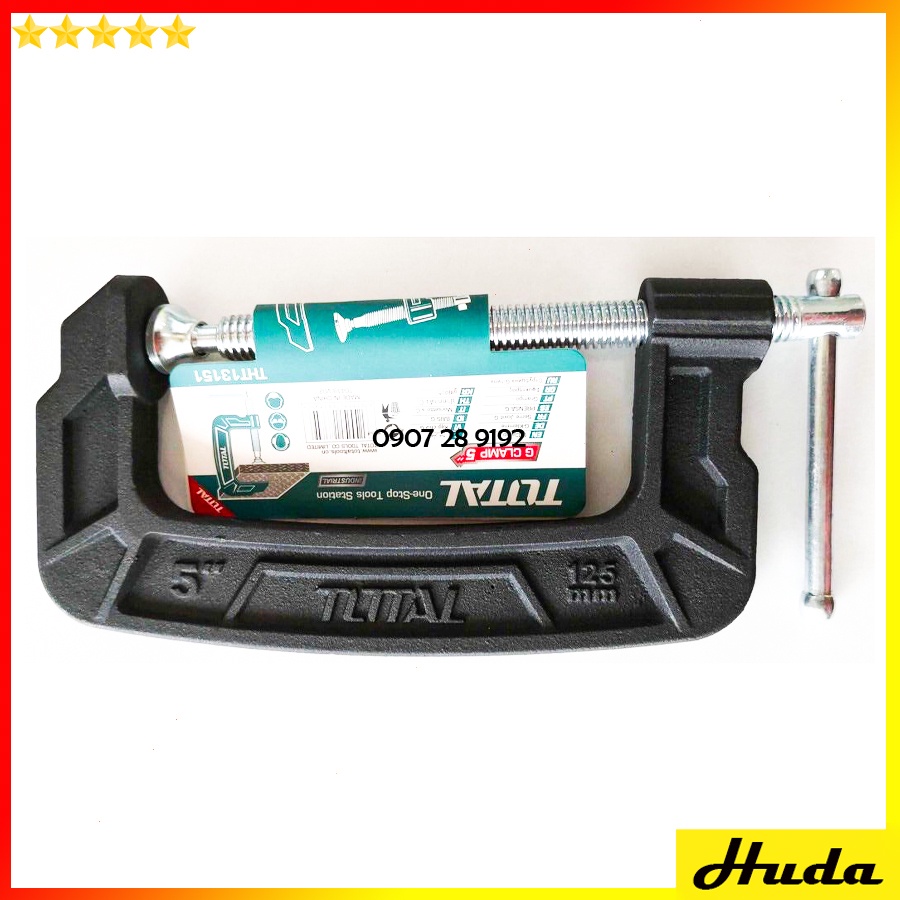 Cảo chữ C chữ G 100-150mm (4-6inch) dùng kẹp cố định sắt gỗ Total Ingco lực kẹp chịu lực tốt