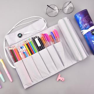 Túi đựng bút bằng vải Canvas thiết kế giản dị dành cho học sinh