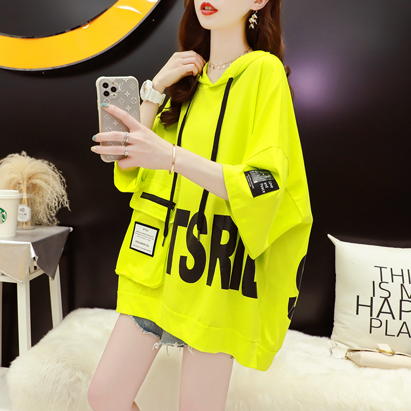 Áo Hoodie Tay Lỡ Kiểu Dáng Đơn Giản Trẻ Trung Cho Nữ