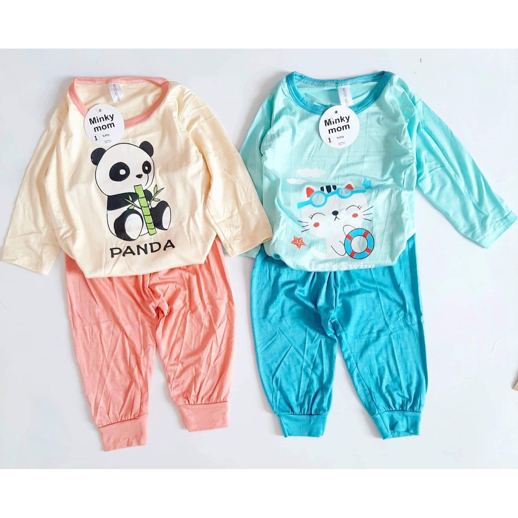 BỘ THUN LẠNH DÀI TAY MINKY MOM CHO BÉ TRAI GÁI