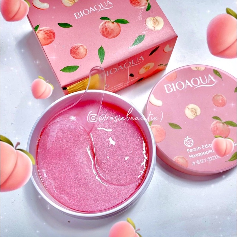 Mặt Nạ Mắt BIOAQUA PEACH Đào Đánh Bay Thâm Vùng Quanh Mắt Lắp Đầy Nếp Nhăn Mặt Nạ Mắt Môi Ngừa Thâm Bọng Hộp 60 Miếng