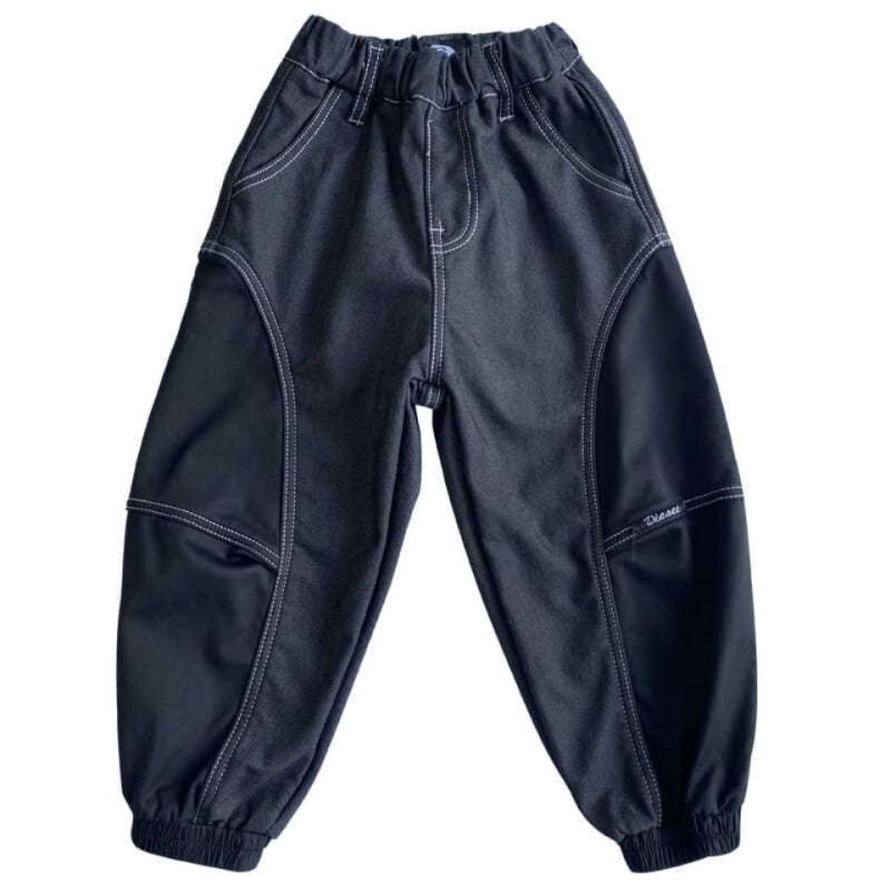 Quần jean dài dáng rộng thời trang cá tính màu đen dành cho bé trai